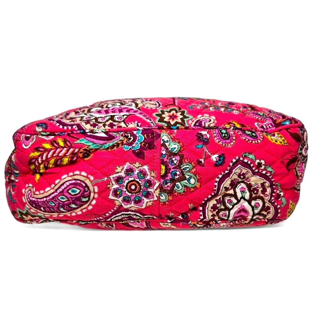 Vera Bradley Call Me Coral Quilted Handbag‎ Women's Floral Fabric Summer Resort